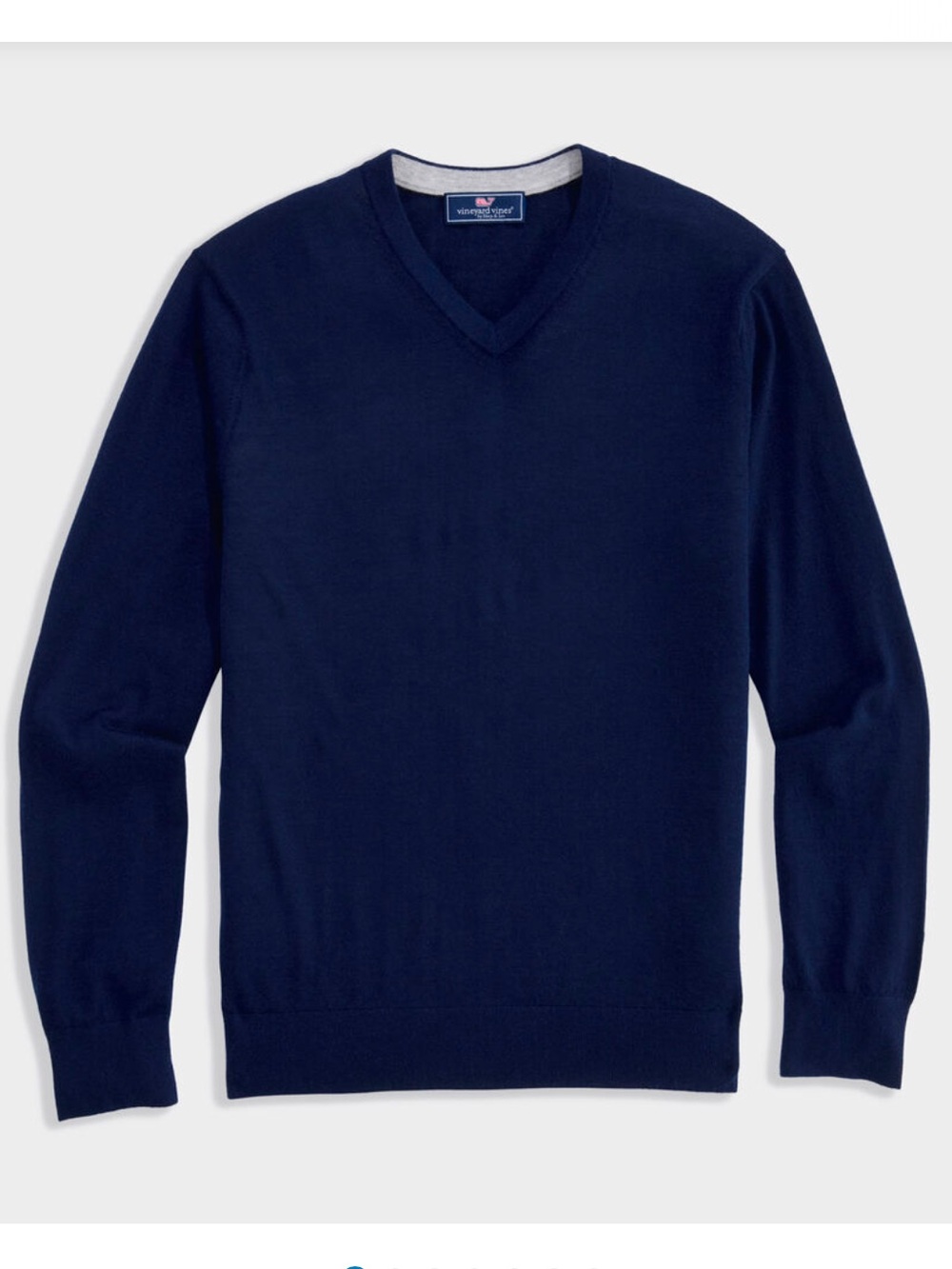 Vineyard Vines Men's Small S Navy V-Neck merino wool Sweater performance